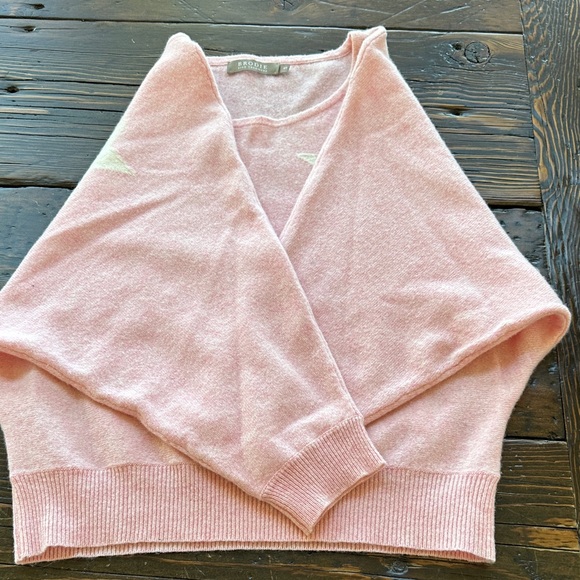 Brodie Cashmere Pink Sweater with White Star Size S - Picture 8 of 8